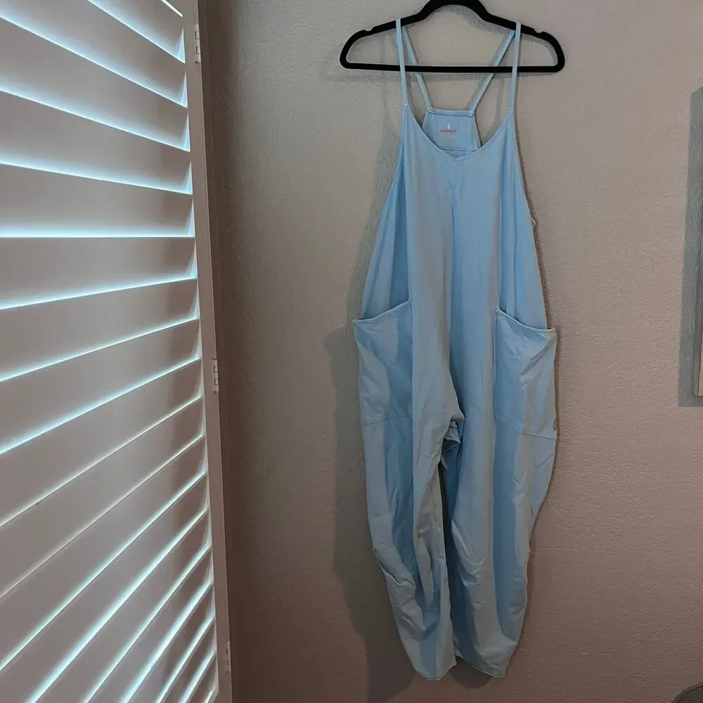 Free People Movement Hot Shot Onesie Women’s Jumpsuit Size Small Hawaiian Blue
